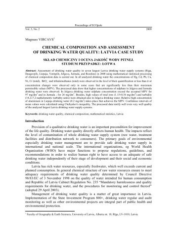 assessment of microbiological quality of drinking The text also examines the microbiological water quality of bottled water, 10 introduction to microbial risk assessment for drinking water 207. assessment of microbiological quality of drinking The text also examines the microbiological water quality of bottled water, 10 introduction to microbial risk assessment for drinking water 207.