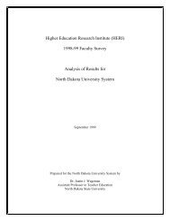 North Dakota University System - Higher Education Research Institute