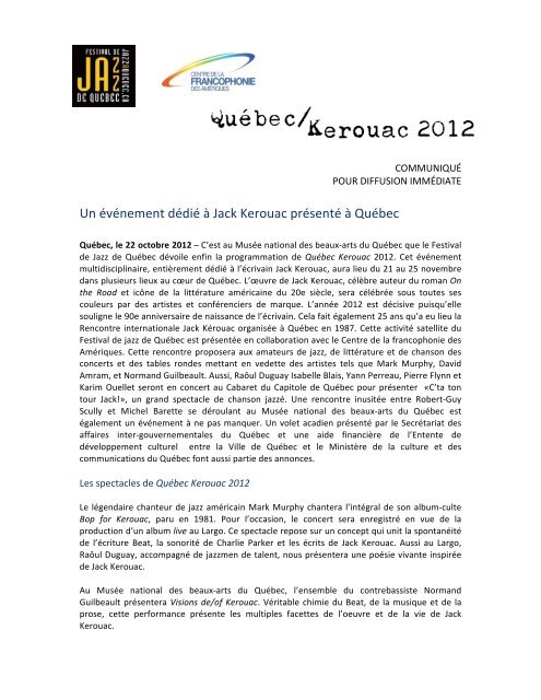 rencontre internationale jack kerouac