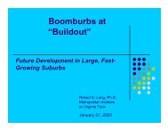 Boomburbs at “Buildout”