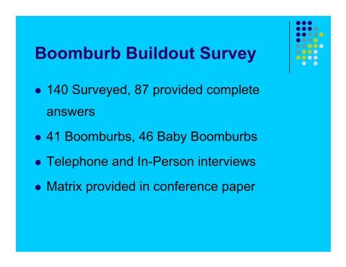 Boomburbs at “Buildout”