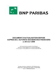 semestre 2008 - BNP Paribas