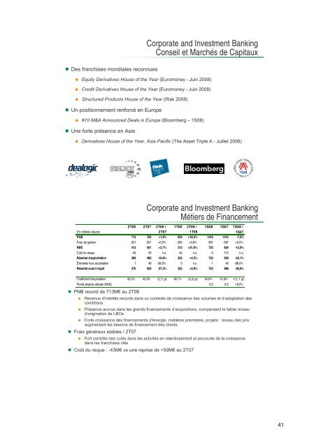 semestre 2008 - BNP Paribas