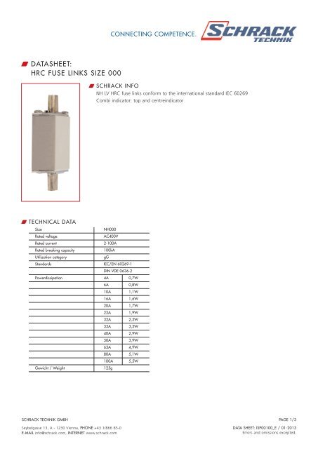 Hrc Fuse Size Chart