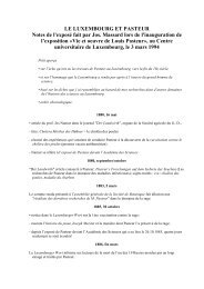 LE LUXEMBOURG ET PASTEUR Notes de l ... - Jos A. Massard