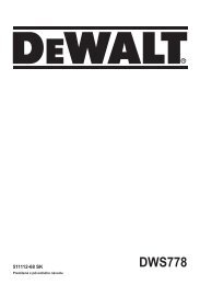 DWS778 - Service - DeWalt