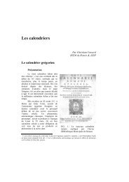 3. Les calendriers, par Christian VASSARD