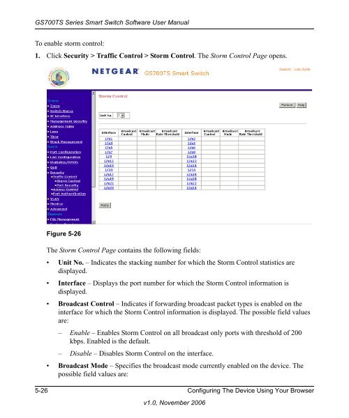 GS700TS Series Smart Switch Software User Manual - Andover ...