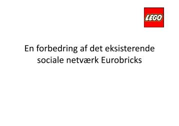 En forbedring af det eksisterende sociale netværk Eurobricks - Wiki