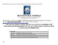Educational Sign Language Tutor/Interpreter - Denver Public Schools