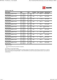 DB BAHN - TravelService - Your timetable