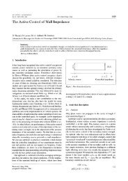 The Active Control of Wall Impedance - Centre Acoustique