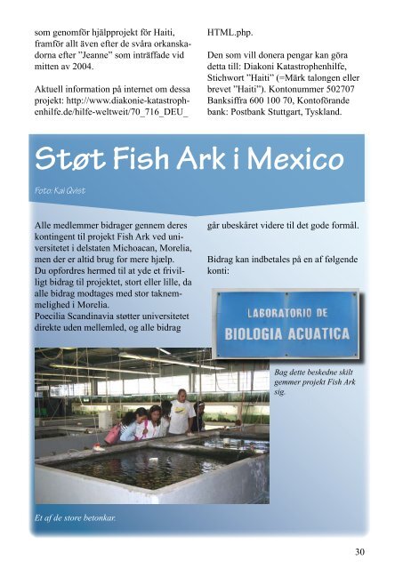 Støt Fish Ark i Mexico - Poecilia Scandinavia