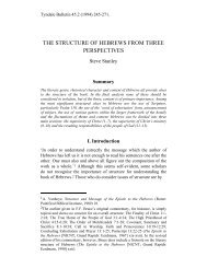 the structure of hebrews from three perspectives - Tyndale House