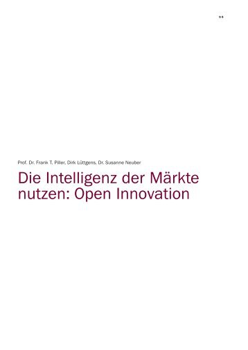 Die Intelligenz der Märkte nutzen: Open Innovation