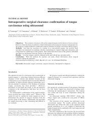 Intraoperative surgical clearance confirmation of tongue carcinomas ...