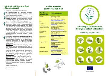 Mit kell tudni az Európai Öko-címkéről? - EU Ecolabel Marketing for ...