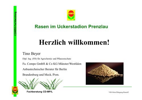 Rasen im Uckerstadion Prenzlau Herzlich willkommen!