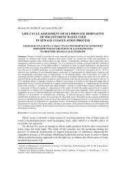 life cycle assessment of sulphonate derivative of polystyrene waste ...