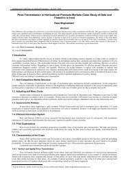 Price Transmission in Horticultural Products Markets (Case Study of ...