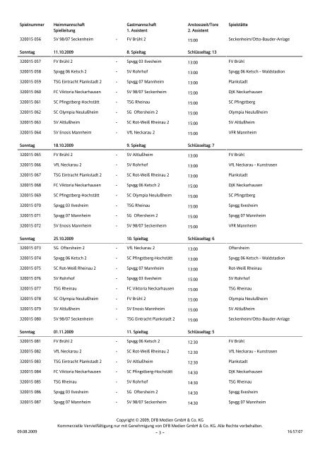 DFBnet - Staffelspielplan - 1 -