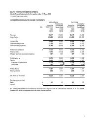 Interim financial statements for the quarter ended 31 ... - ChartNexus