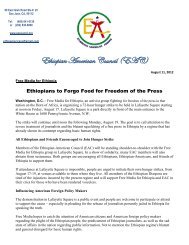 Ethiopian American Council (EAC) - Ethiopia: A voice for the voiceless