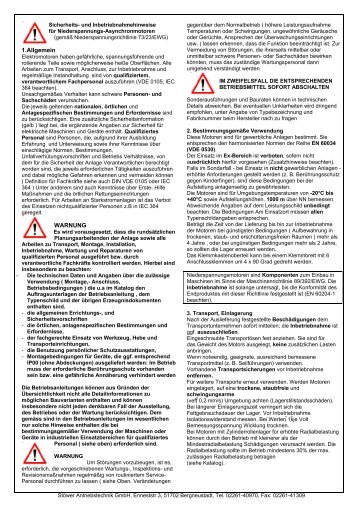 Betriebsanleitung - Stoewer-Getriebe.de