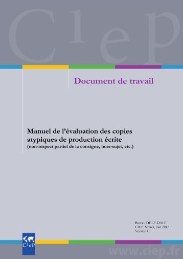 atypiques » de production écrite - Pour choisir un site - CIEP