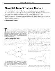 Binomial Term Structure Models - Pluto Huji Ac Il