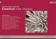 Classical new release - Harmonia Mundi UK Distribution