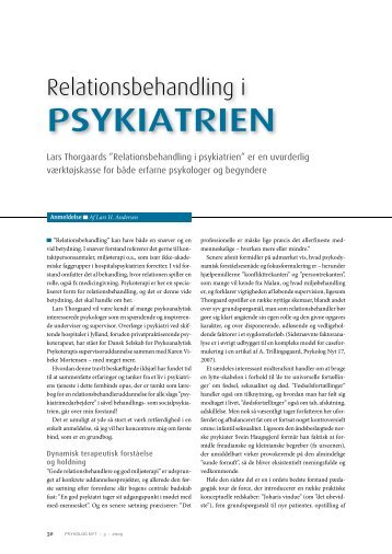 Relationsbehandling i psykiatrien - Elbo