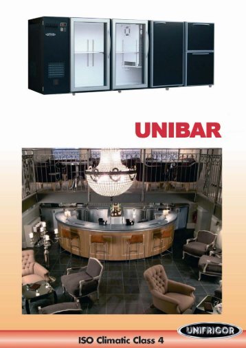 Technical features line UNIBAR - Unifrigor