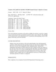 Tentative SYLLABUS for Fall 2011 V55.0209 Natural Science I ...