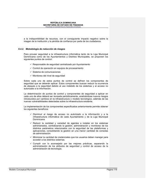 36. Modelo conceptual del Sistema de GestiÃ³n Financiera Municipal - Con Mara del Pilar Montarce y Marcos P. MakÃ³n.2004.PAFI.SecretarÃ­a de Finanzas.RepÃºblica Dominicana.pdf