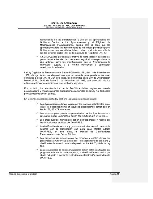 36. Modelo conceptual del Sistema de GestiÃ³n Financiera Municipal - Con Mara del Pilar Montarce y Marcos P. MakÃ³n.2004.PAFI.SecretarÃ­a de Finanzas.RepÃºblica Dominicana.pdf