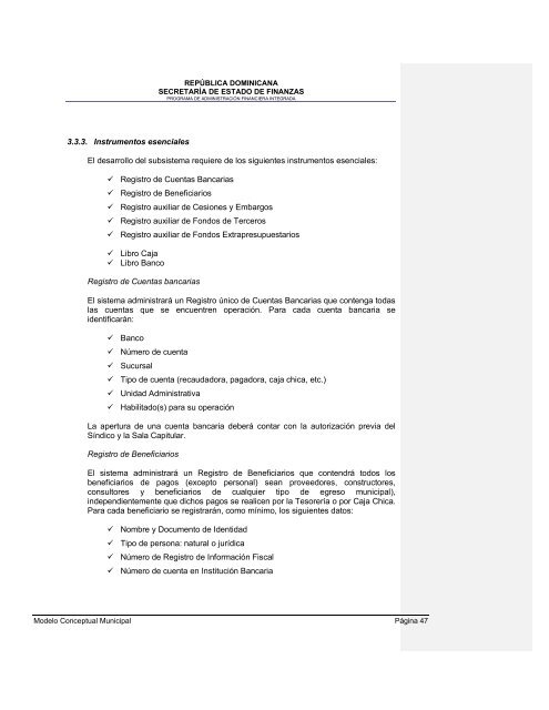 36. Modelo conceptual del Sistema de GestiÃ³n Financiera Municipal - Con Mara del Pilar Montarce y Marcos P. MakÃ³n.2004.PAFI.SecretarÃ­a de Finanzas.RepÃºblica Dominicana.pdf