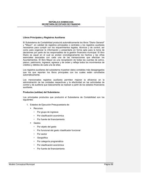 36. Modelo conceptual del Sistema de GestiÃ³n Financiera Municipal - Con Mara del Pilar Montarce y Marcos P. MakÃ³n.2004.PAFI.SecretarÃ­a de Finanzas.RepÃºblica Dominicana.pdf