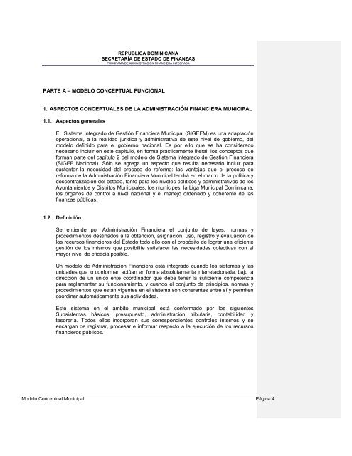 36. Modelo conceptual del Sistema de GestiÃ³n Financiera Municipal - Con Mara del Pilar Montarce y Marcos P. MakÃ³n.2004.PAFI.SecretarÃ­a de Finanzas.RepÃºblica Dominicana.pdf