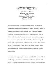 Bring Back Tom Macaulay: In Praise of Neo-Whiggish History