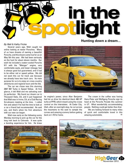 November 2012 - Rocky Mountain Region Porsche Club - Porsche ...