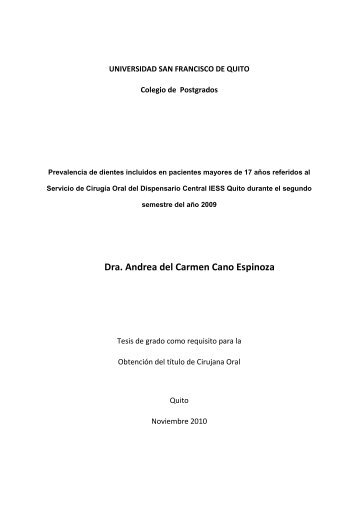 Dra. Andrea del Carmen Cano Espinoza - Repositorio Digital USFQ ...