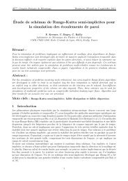 ´Etude de schémas de Runge-Kutta semi-implicites pour la ...
