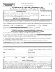 Application for the Remission of Real Property and Manufactured ...