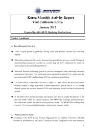Korea Monthly Activity Report - the California Tourism Industry Website