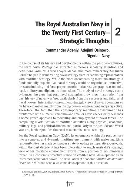 30955 DEFENCE Mitchell Essay 02 - Royal Australian Navy