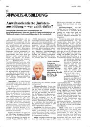 Anwaltsorientierte Juristenausbildung - Wer zahlt dafür - Anwaltsblatt