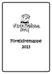 Forældremappe 2013 opdateret version - Vester Mariendal skole.