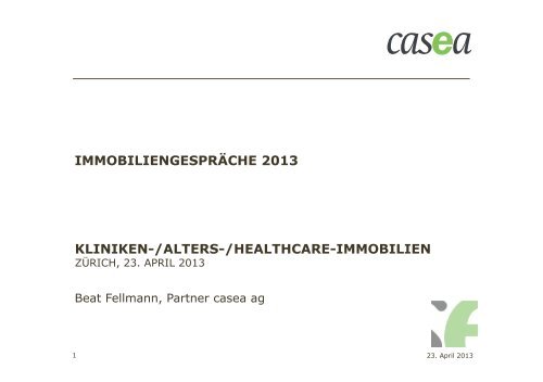 kliniken-/alters-/healthcare-immobilien immobiliengespräche 2013
