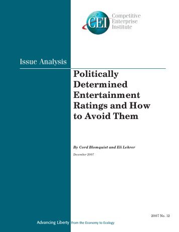 Politically Determined Entertainment Ratings and How to Avoid Them